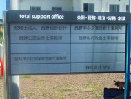 ステンレスポール看板